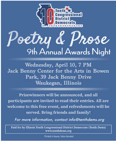 9th Annual Tenth Dems Poetry and Prose Awards Night