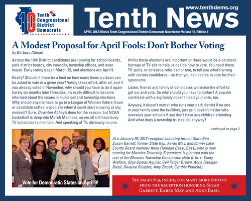 April 2013 Newsletter